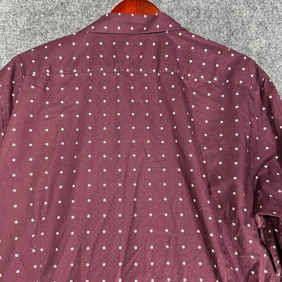 Banana Republic Shirt Men XL Non Iron Slim Fit Purple Print Cotton Button Up - Picture 8 of 8